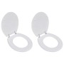 Asiento inodoro con tapas 2 piezas MDF blanco de vidaXL, Asientos de inodoros y bidés - Ref: Foro24-275907, Precio: 62,88 €, ...