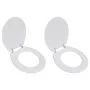 Asiento inodoro con tapas 2 piezas MDF blanco de vidaXL, Asientos de inodoros y bidés - Ref: Foro24-275907, Precio: 75,82 €, ...