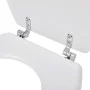 Toilettensitz mit Bezügen 2-teilig aus weißem MDF von vidaXL, Toiletten- und Bidetsitze - Ref: Foro24-275907, Preis: 75,82 €,...