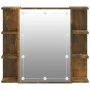 Mueble con espejo y luces LED roble ahumado 70x16,5x60 cm de vidaXL, Tocadores de baño - Ref: Foro24-820451, Precio: 100,14 €...