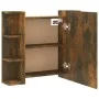 Mueble con espejo y luces LED roble ahumado 70x16,5x60 cm de vidaXL, Tocadores de baño - Ref: Foro24-820451, Precio: 100,14 €...