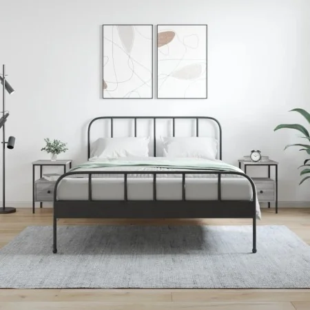 Mesitas noche 2 uds madera ingeniería gris Sonoma 34x36x50 cm de vidaXL, Mesitas de noche - Ref: Foro24-826050, Precio: 72,39...
