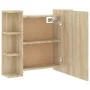 Mueble con espejo y luces LED roble Sonoma 70x16,5x60 cm de vidaXL, Tocadores de baño - Ref: Foro24-808876, Precio: 70,48 €, ...