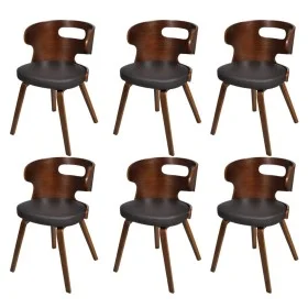 Sillas de comedor 6 unidades cuero sintético marrón de vidaXL, Sillas de comedor - Ref: Foro24-270042, Precio: 647,68 €, Desc...