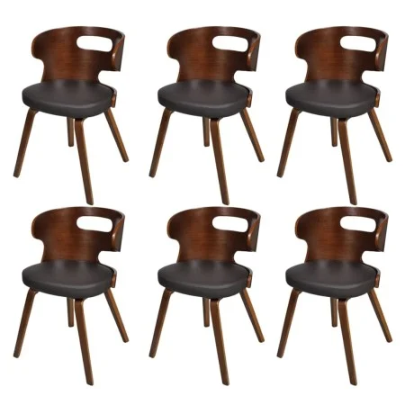 Esszimmerstühle 6 Einheiten Kunstleder braun von vidaXL, Essstühle - Ref: Foro24-270042, Preis: 647,68 €, Rabatt: %