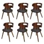 Sillas de comedor 6 unidades cuero sintético marrón de vidaXL, Sillas de comedor - Ref: Foro24-270042, Precio: 647,68 €, Desc...
