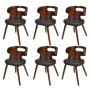 Sillas de comedor 6 unidades cuero sintético marrón de vidaXL, Sillas de comedor - Ref: Foro24-270042, Precio: 658,82 €, Desc...