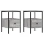 Mesitas noche 2 uds madera ingeniería gris Sonoma 34x36x50 cm de vidaXL, Mesitas de noche - Ref: Foro24-826050, Precio: 72,39...