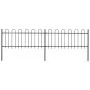 Gartenzaun mit schwarzen Stahlringspitzen 3,4 x 0,8 m von vidaXL, Zaunpaneele - Ref: Foro24-277648, Preis: 142,28 €, Rabatt: %