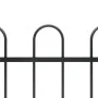 Gartenzaun mit schwarzen Stahlringspitzen 3,4 x 0,8 m von vidaXL, Zaunpaneele - Ref: Foro24-277648, Preis: 142,28 €, Rabatt: %