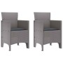 Silla de Jardín 2 pcs Gris Claro 53 x 49 x 85 cm Polipropileno en Sillas de jardín | Comprar online en Foru.es