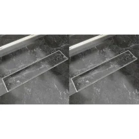 Linear shower drain 2 pieces 530x140 mm stainless steel by vidaXL, Drains - Ref: Foro24-275947, Price: 85,90 €, Discount: %