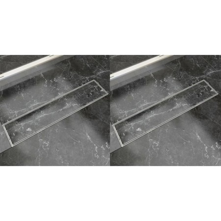 Desagüe lineal de ducha 2 piezas 530x140 mm acero inoxidable de vidaXL, Desagües - Ref: Foro24-275947, Precio: 87,36 €, Descu...