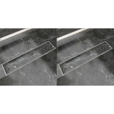 Linear shower drain 2 pieces 530x140 mm stainless steel by vidaXL, Drains - Ref: Foro24-275947, Price: 85,90 €, Discount: %
