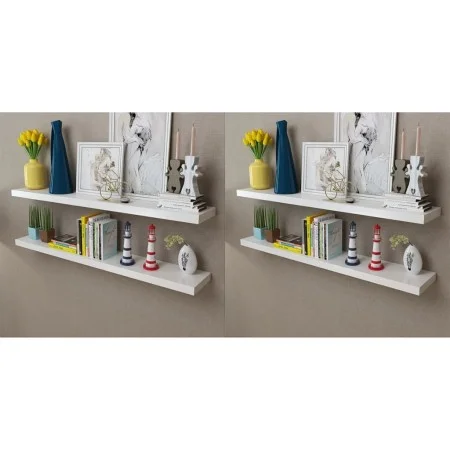 Estantes de pared 4 unidades blanco 120 cm de vidaXL, Estantes y estanterías - Ref: Foro24-276000, Precio: 109,51 €, Descuent...
