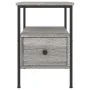 Mesitas noche 2 uds madera ingeniería gris Sonoma 34x36x50 cm de vidaXL, Mesitas de noche - Ref: Foro24-826050, Precio: 72,39...