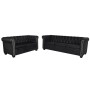 Sofás Chesterfield de 2 y 3 plazas cuero sintético negro de vidaXL, Sofás - Ref: Foro24-272249, Precio: 1,00 €, Descuento: %