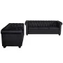 Sofás Chesterfield de 2 y 3 plazas cuero sintético negro de vidaXL, Sofás - Ref: Foro24-272249, Precio: 931,70 €, Descuento: %