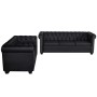 Sofás Chesterfield de 2 y 3 plazas cuero sintético negro de vidaXL, Sofás - Ref: Foro24-272249, Precio: 1,00 €, Descuento: %