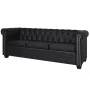 Sofás Chesterfield de 2 y 3 plazas cuero sintético negro de vidaXL, Sofás - Ref: Foro24-272249, Precio: 931,70 €, Descuento: %