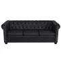 Sofás Chesterfield de 2 y 3 plazas cuero sintético negro de vidaXL, Sofás - Ref: Foro24-272249, Precio: 931,70 €, Descuento: %
