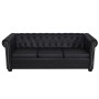Sofás Chesterfield de 2 y 3 plazas cuero sintético negro de vidaXL, Sofás - Ref: Foro24-272249, Precio: 1,00 €, Descuento: %