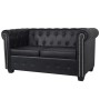 Sofás Chesterfield de 2 y 3 plazas cuero sintético negro de vidaXL, Sofás - Ref: Foro24-272249, Precio: 1,00 €, Descuento: %
