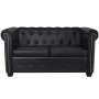 Sofás Chesterfield de 2 y 3 plazas cuero sintético negro de vidaXL, Sofás - Ref: Foro24-272249, Precio: 1,00 €, Descuento: %