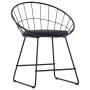 Sillas de comedor asientos de cuero sintético 4 uds acero negro de vidaXL, Sillas de comedor - Ref: Foro24-276235, Precio: 20...
