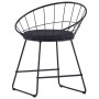 Sillas de comedor asientos de cuero sintético 4 uds acero negro de vidaXL, Sillas de comedor - Ref: Foro24-276235, Precio: 20...