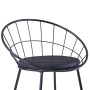 Sillas de comedor asientos de cuero sintético 4 uds acero negro de vidaXL, Sillas de comedor - Ref: Foro24-276235, Precio: 20...