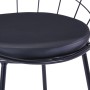 Sillas de comedor asientos de cuero sintético 4 uds acero negro de vidaXL, Sillas de comedor - Ref: Foro24-276235, Precio: 20...