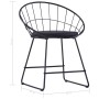 Sillas de comedor asientos de cuero sintético 4 uds acero negro de vidaXL, Sillas de comedor - Ref: Foro24-276235, Precio: 20...