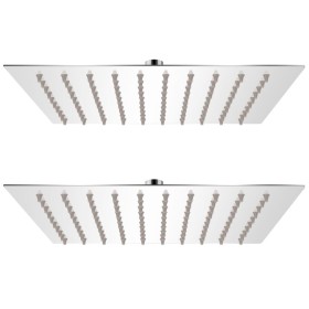 Cabezal de ducha efecto lluvia 2 pzs acero inoxidable 20x20 cm de vidaXL, Cabezales de ducha - Ref: Foro24-275939, Precio: 32...