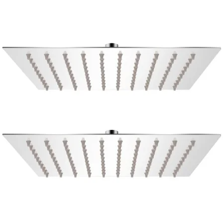 Cabezal de ducha efecto lluvia 2 pzs acero inoxidable 20x20 cm de vidaXL, Cabezales de ducha - Ref: Foro24-275939, Precio: 35...