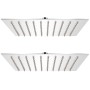 Cabezal de ducha efecto lluvia 2 pzs acero inoxidable 20x20 cm de vidaXL, Cabezales de ducha - Ref: Foro24-275939, Precio: 32...