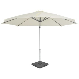 Sombrilla de jardín con base portátil color arena de vidaXL, Sombrillas - Ref: Foro24-276331, Precio: 265,03 €, Descuento: %
