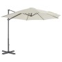 Sombrilla de jardín con base portátil color arena de vidaXL, Sombrillas - Ref: Foro24-276331, Precio: 265,03 €, Descuento: %