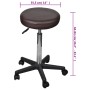 Taburetes de oficina 2 uds cuero sintético marrón de vidaXL, Sillas de oficina - Ref: Foro24-277178, Precio: 92,75 €, Descuen...