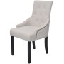 Sillas de comedor 6 unidades tela gris crema de vidaXL, Sillas de comedor - Ref: Foro24-272507, Precio: 1,00 €, Descuento: %