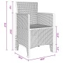 Silla de Jardín con cojín 4 pcs 53 x 49 x 85 cm Polipropileno en Sillas de jardín | Comprar online en Foru.es