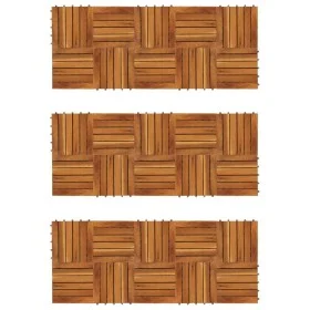 Baldosas de porche patrón vertical 30 piezas acacia 30x30 cm de vidaXL, Suelos y moquetas - Ref: Foro24-271791, Precio: 108,7...