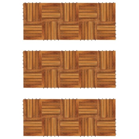 Baldosas de porche patrón vertical 30 piezas acacia 30x30 cm de vidaXL, Suelos y moquetas - Ref: Foro24-271791, Precio: 110,8...
