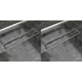 Linearer Duschablauf 2 Stk. Blase 630x140 mm Edelstahl von vidaXL, Abflüsse - Ref: Foro24-275948, Preis: 102,22 €, Rabatt: %