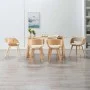 Sillas de comedor 6 uds madera curvada y cuero sintético crema de vidaXL, Sillas de comedor - Ref: Foro24-278864, Precio: 943...