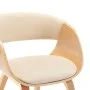Sillas de comedor 6 uds madera curvada y cuero sintético crema de vidaXL, Sillas de comedor - Ref: Foro24-278864, Precio: 943...