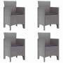 Silla de Jardín 4 pcs Gris Claro 53 x 49 x 85 cm Polipropileno en Sillas de jardín | Comprar online en Foru.es