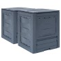 Compostadores de jardín 2 unidades gris 520 L 60x60x73 cm de vidaXL, Compostadores - Ref: Foro24-278919, Precio: 118,50 €, De...
