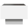 Mesa auxiliar con luz LED madera ingeniería blanco 40x40x30 cm en Mesas de centro | Comprar online en Foru.es