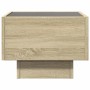 Mesa auxiliar con LED madera ingeniería roble Sonoma 40x40x30cm en Mesas de centro | Comprar online en Foru.es
